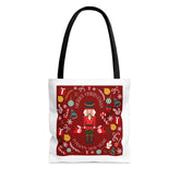 Merry Christmas Stylish Tote Bags White, Reusable Canvas Tote Bags, Available in Different Size - Infinite Pack